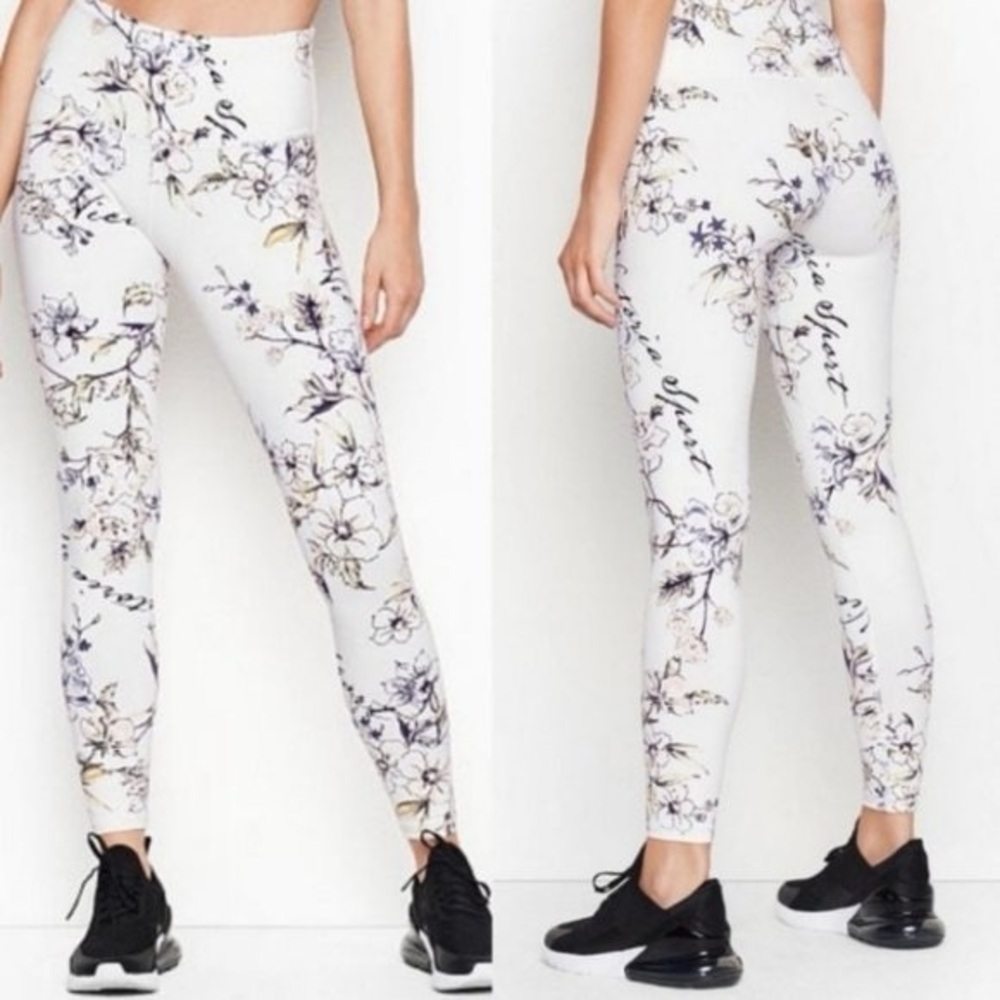Victoria's Secret White Floral Leggings - Picture 2 of 2